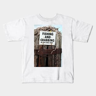 Fishing and Crabbing - Crisfield, MD Kids T-Shirt